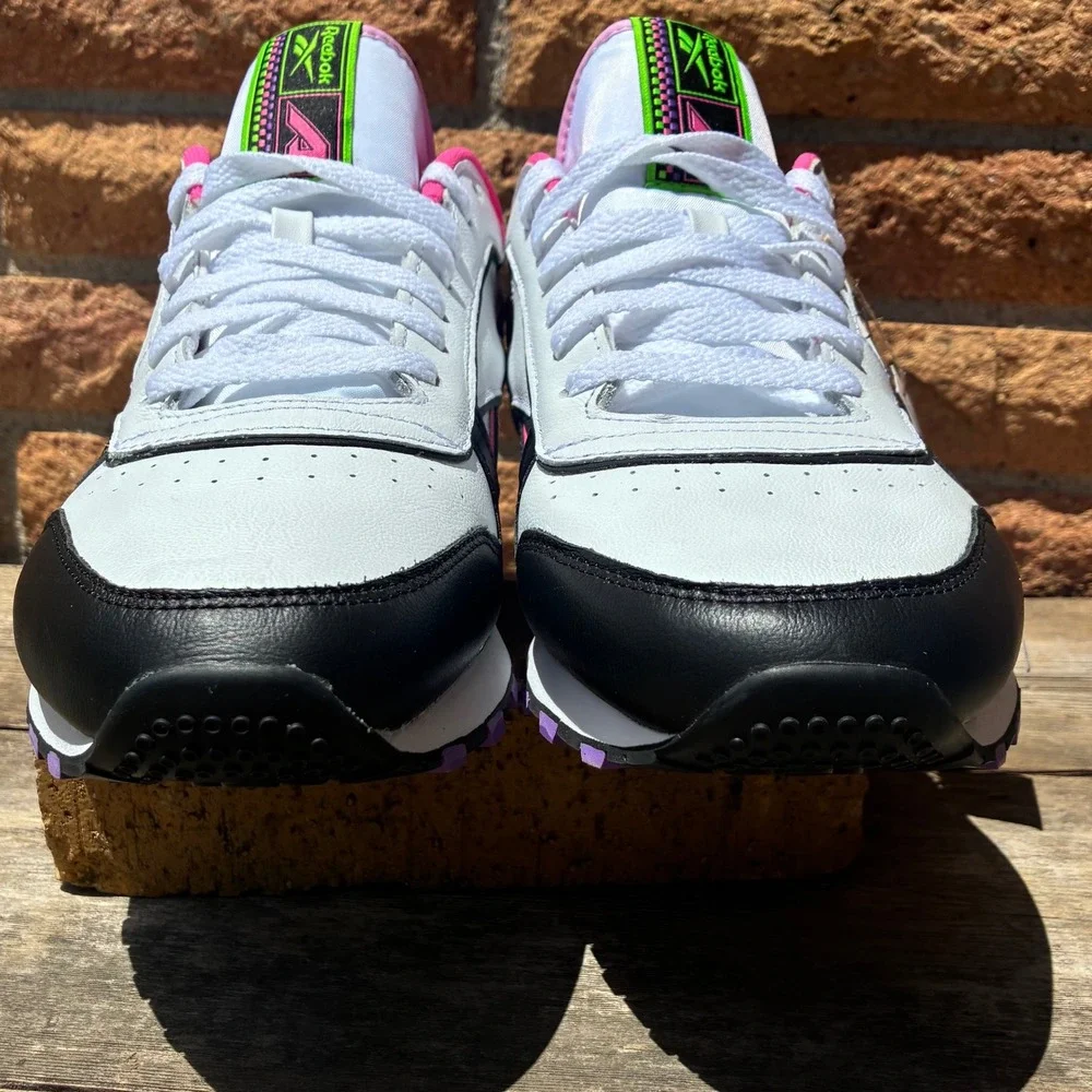 Reebok Classic Leather Anuel AA 11.5 White Black Pink Lime 100210141 Streetwear